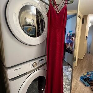 Glamorous Red Glitter Gown